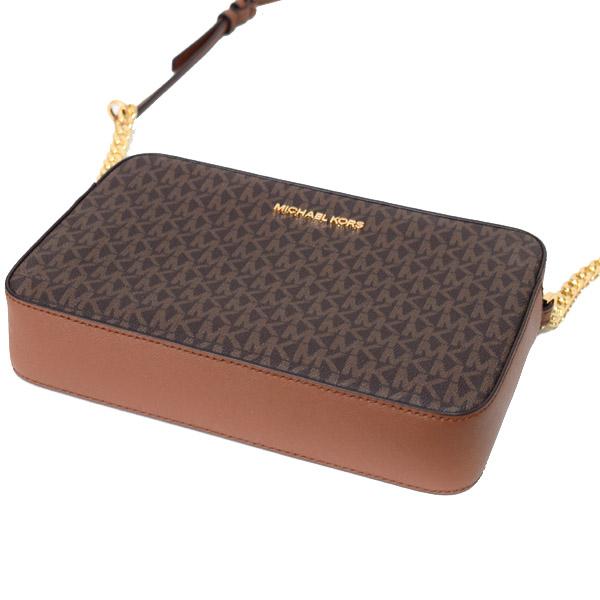 マイケルコース バッグ MICHAEL KORS コーティング レザー モノグラム 斜めがけ ショルダー クロスボディー チェーン バッグ ブラウン 35F8GTTC3B_2