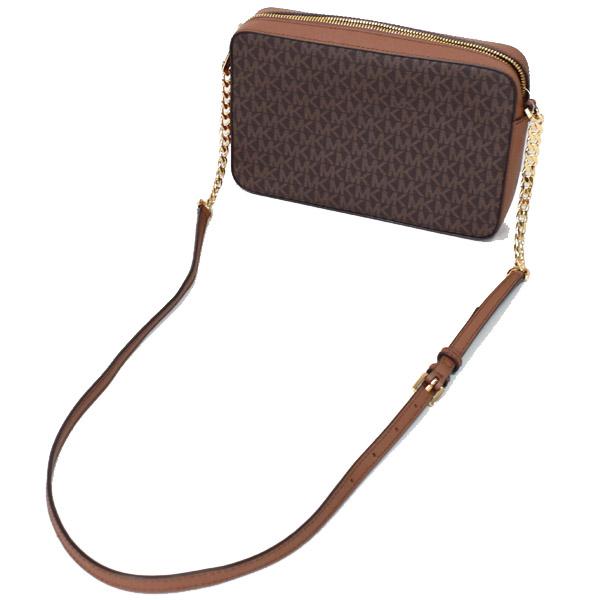 マイケルコース バッグ MICHAEL KORS コーティング レザー モノグラム 斜めがけ ショルダー クロスボディー チェーン バッグ ブラウン 35F8GTTC3B_1