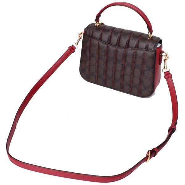 コーチ バッグ COACH コーティングキャンバス スムースレザー