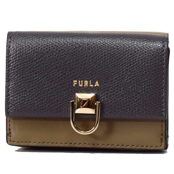 フルラ 財布 FURLA レザー ミス ミミ コンパクト 三つ折り財布 グレー×ブラウン WP00064 その他財布