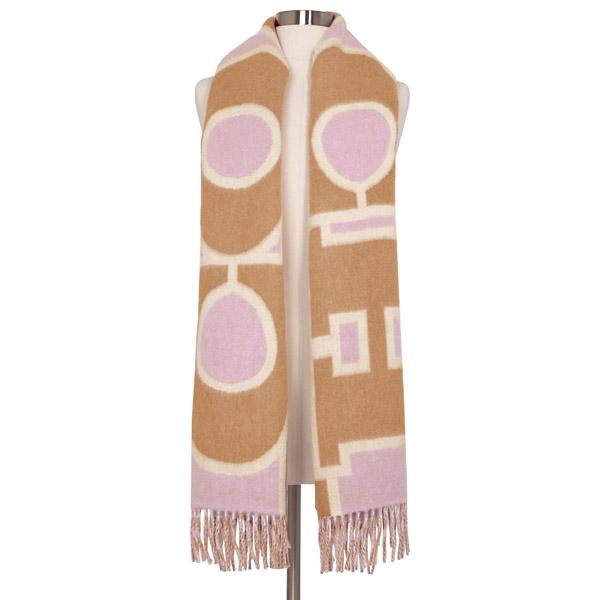 コーチ マフラー COACH ウール ロゴ リバーシブル カラーブロック オーバーサイズ マフラー トープ C5134