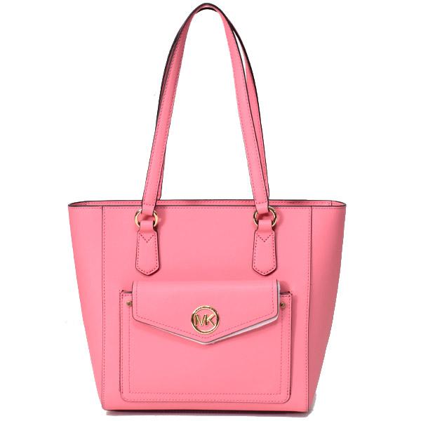 マイケルコース バッグ MICHAEL KORS サフィアーノレザー ジョーイ ロゴ ミディアム ポケット トートバッグ ティーローズ 38T1G5JT2L