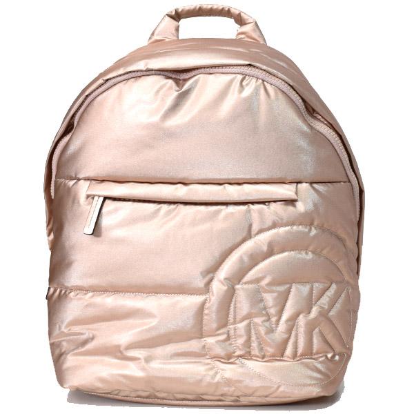 マイケルコース バッグ MICHAEL KORS コットン ポリウレタン レイ キルティング メタリック ミディアム リュックサック バックパック ローズゴールド 35F1G5RB6M