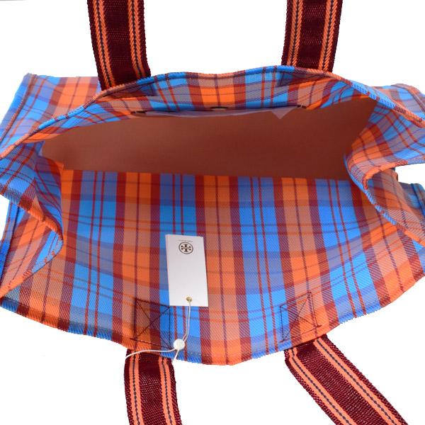 ★ TORY BURCH ★ チェック トートバッグ エラ ハンドクロシェ チェック スモール トートバッグ