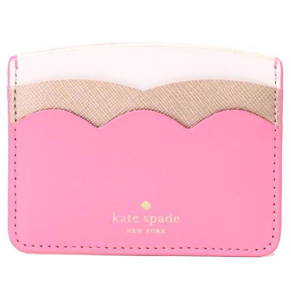 ケイトスペード カードケース katespade スムースレザー ジェマ ロゴ カードホルダー カードケース ブライトブラッシュ WLR00554