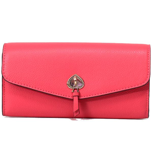 ケイトスペード 長財布 katespade ペブルレザー マルチ フラップ ウォレット 長財布 ダークウォーター K6402の通販は