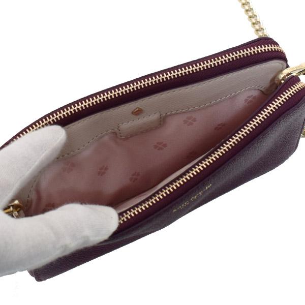 ケイトスペード バッグ katespade レザー マルゴー ダブルジップ ミニ クロスボディー 2WAY 斜めがけ ショルダー クラッチ ディープチェリー PWRU7132_3