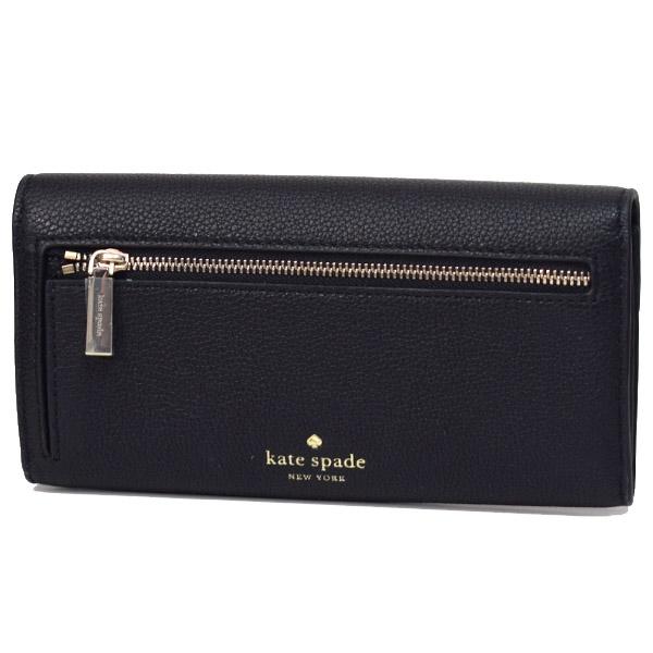 ケイトスペード 長財布 katespade ペブルレザー マルチ フラップ 