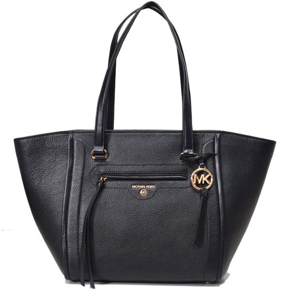 マイケルコース バッグ MICHAEL KORS レザー カリーヌ ロゴ ミディアム トート ハンドバッグ ブラック 30S1GCCT3L