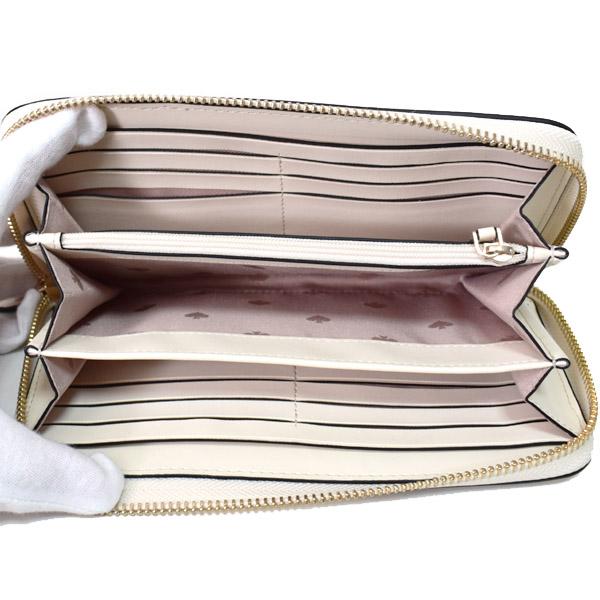 ケイトスペード 長財布 katespade ぺブルレザー エラ ロゴ ラージ コンチネンタル ジップ アラウンド 財布 パーチメント K4779_3