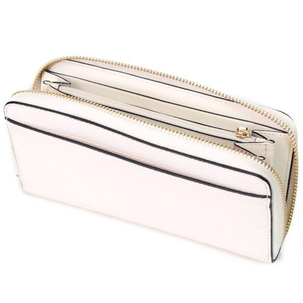 ケイトスペード 長財布 katespade ぺブルレザー エラ ロゴ ラージ コンチネンタル ジップ アラウンド 財布 パーチメント K4779_1