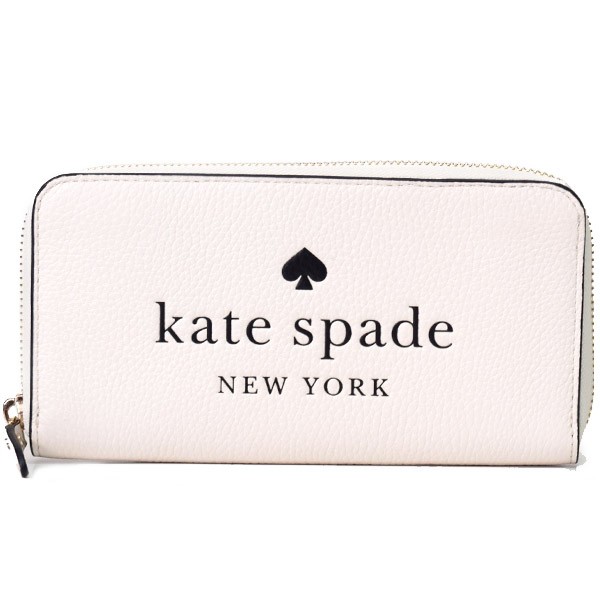 ケイトスペード 長財布 katespade ぺブルレザー エラ ロゴ ラージ コンチネンタル ジップ アラウンド 財布 パーチメント K4779