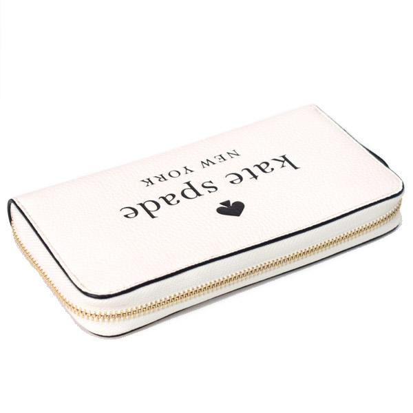 ケイトスペード 長財布 katespade ぺブルレザー エラ ロゴ ラージ コンチネンタル ジップ アラウンド 財布 パーチメント K4779_2