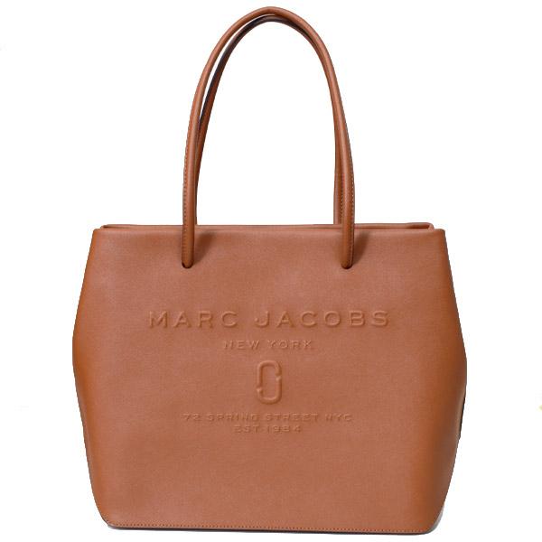 マークジェイコブス バッグ MARC JACOBS レザー DOUBLE J 3D ロゴ 型押し 牛床革 ショッパー イースト ウェスト ショルダー トートバッグ グレーズジンジャー M0015766