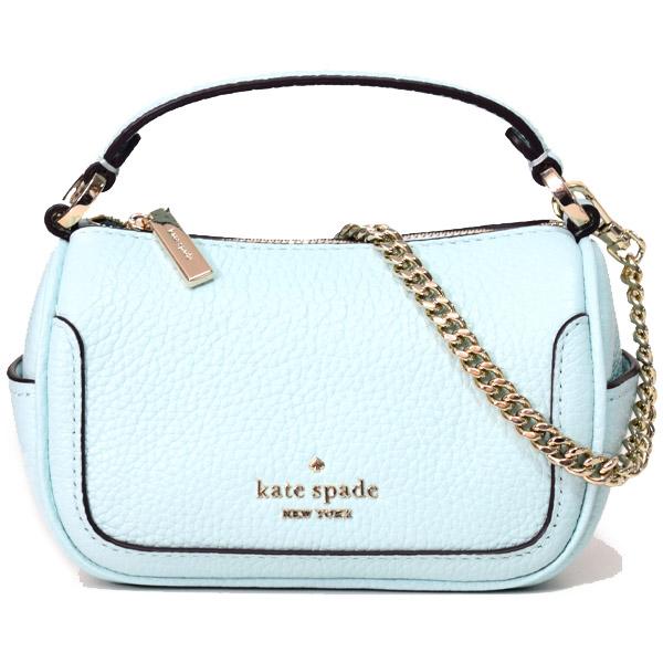 ケイトスペード バッグ katespade レザー マイクロ クロスボディー 2WAY 斜めがけ ショルダー ポシェット ハンドバッグ ブルーグロー K7335