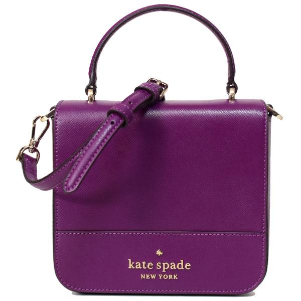 ケイトスペード バッグ katespade レザー ステイシー スクエア 2way フラップ クロスボディ 斜め掛け ショルダー ハンドバッグ プラムパイ K7342の通販は