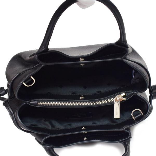 ケイトスペード バッグ katespade ぺブルレザー ダンプリン ロゴ スモール コンパートメント サッチェル 2WAY クロスボディ 斜め掛け ショルダー ハンドバッグ ブラック K8135