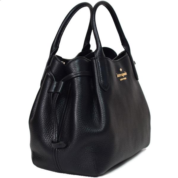 ケイトスペード バッグ katespade ぺブルレザー ダンプリン ロゴ スモール コンパートメント サッチェル 2WAY クロスボディ 斜め掛け ショルダー ハンドバッグ ブラック K8135