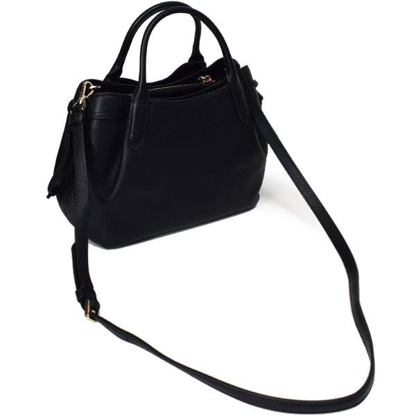 ケイトスペード バッグ katespade ぺブルレザー ダンプリン ロゴ スモール コンパートメント サッチェル 2WAY クロスボディ 斜め掛け ショルダー ハンドバッグ ブラック K8135