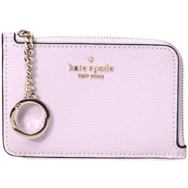 ケイトスペード カードケース katespade レザー ダーシー ロゴ キーリング付き ミディアム L字 ジップ コインケース 小銭入れ カードホルダー ライラックムーン WLR00595の通販は 12,675円