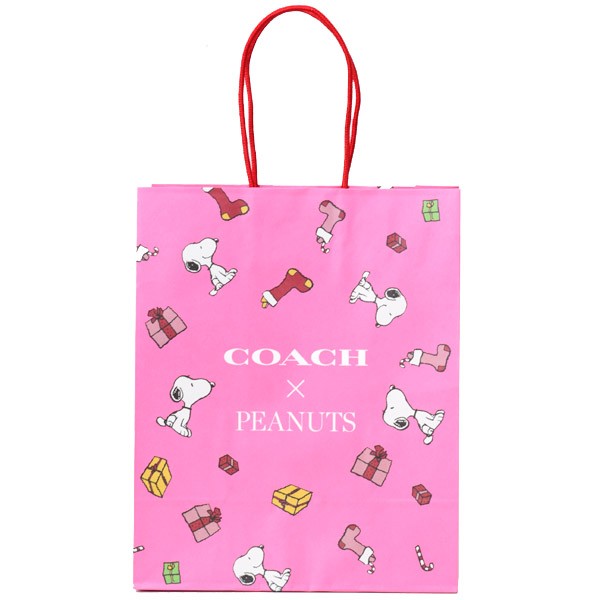 コーチ 紙袋 スヌーピー COACH ピーナッツ コラボ スヌーピー プリント