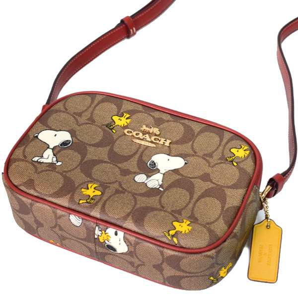 コーチ バッグ スヌーピー COACH コーティングキャンバス レザー