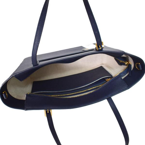 トリーバーチ バッグ TORY BURCH レザー ロゴ トート 2way クロスボディ 斜め掛け ショルダー ハンドバッグ トリーネイビー 136091