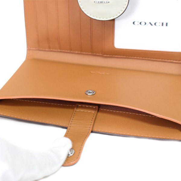 コーチ 長財布 COACH コーティングキャンバス レザー シグネチャー