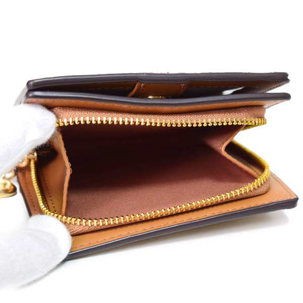 Brandol / COACH コーチ 折り財布 シグネチャー 馬車ロゴ ライトブラウン×ブラウン CC060 IMW6R