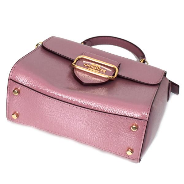 コーチ バッグ COACH レザー モーガン トップ ハンドル サッチェル クロスボディ 2WAY ショルダー ハンドバッグ ダスティローズ CF320