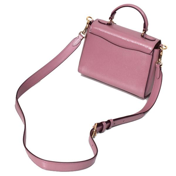 コーチ バッグ COACH レザー モーガン トップ ハンドル サッチェル クロスボディ 2WAY ショルダー ハンドバッグ ダスティローズ CF320