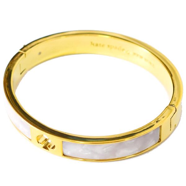 ケイトスペード バングル katespade メタル エナメル ホール パンチ スペード ヒンジ バングル ブレスレット クリームマルチ O0RU2548_1