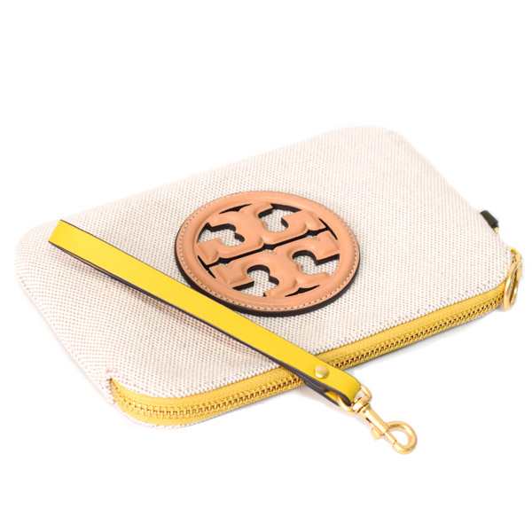 トリーバーチ ポーチ TORY BURCH キャンバス レザー ペリー リスト