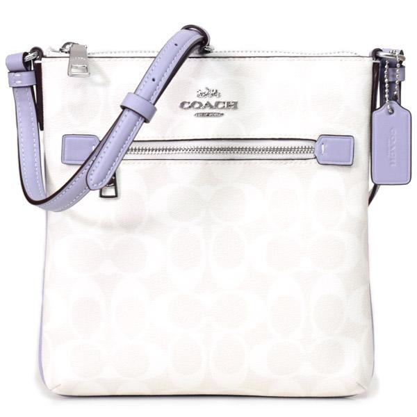 コーチ バッグ COACH コーティングキャンバス レザー シグネチャー ミニ ローワン ファイル バッグ クロスボディ 斜めがけ ショルダーバッグ チャーク×ミスト【訳あり】CF340