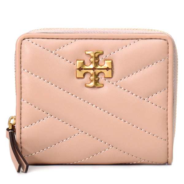 トリーバーチ 財布 TORY BURCH レザー キラ シェブロン ロゴ キルティング 二つ折り コンパクト財布 デボンサンド 90344｜au  PAY マーケット