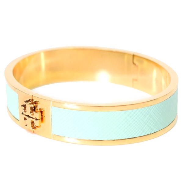 トリーバーチ バングル TORY BURCH メタル レザー インレイ カフ ロゴ 