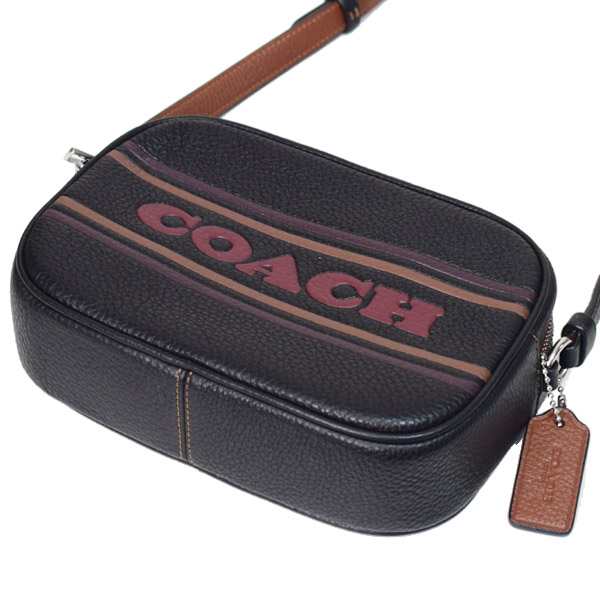 コーチ バッグ COACH レザー ロゴ ストライプ ミニ ジェイミー カメラ