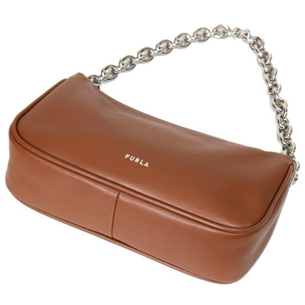 フルラ バッグ FURLA レザー ムーン ロゴ チェーン 斜めがけ 2way ショルダー ハンド バッグ コニャック WB00356_4
