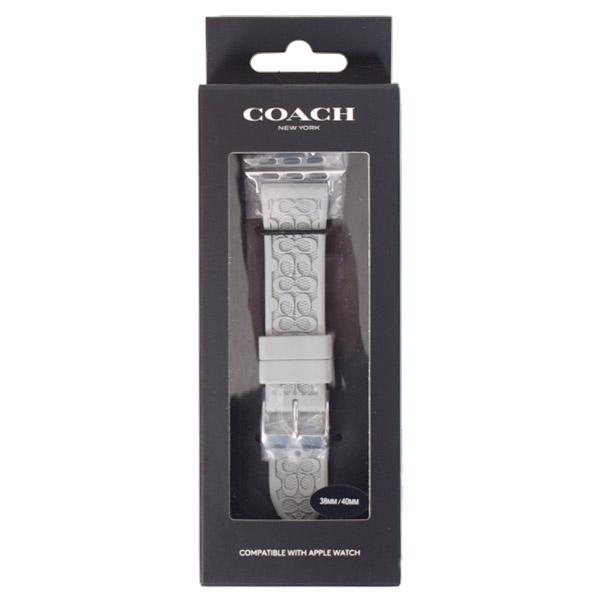 コーチ アップルウォッチ 替えベルト COACH シリコン 3D シグネチャー アップルウォッチ applewatch 替えベルト ストラップ ウォッチ 腕時計 グレー 14700162_3