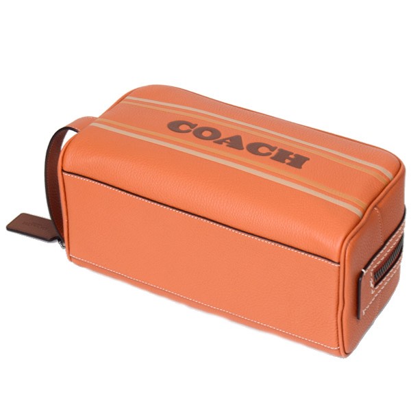 コーチ メンズ バッグ COACH ぺブルレザー ストライプ ロゴ トラベル キット ラージ セカンド クラッチバッグ キャニオンマルチ  CH077｜au PAY マーケット