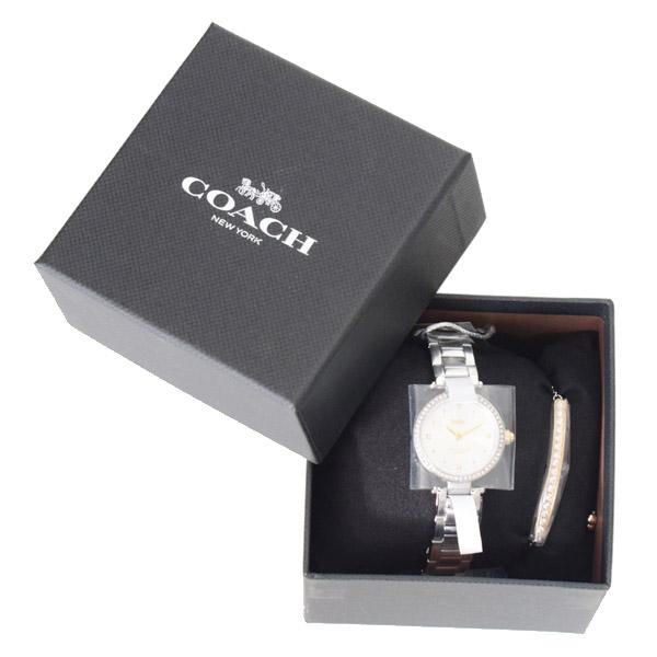 コーチ 時計 COACH ステンレススチール ラインストーン ブレスレット