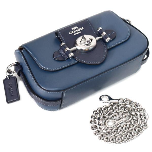 コーチ バッグ COACH レザー ブリー フラップ チェーン ターンロック 