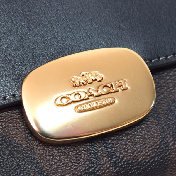 コーチ 財布 COACH コーティングキャンバス レザー シグネチャー スモール エライザ ロゴ ウォレット 二つ折り財布 ブラウン×ブラック CP255_7