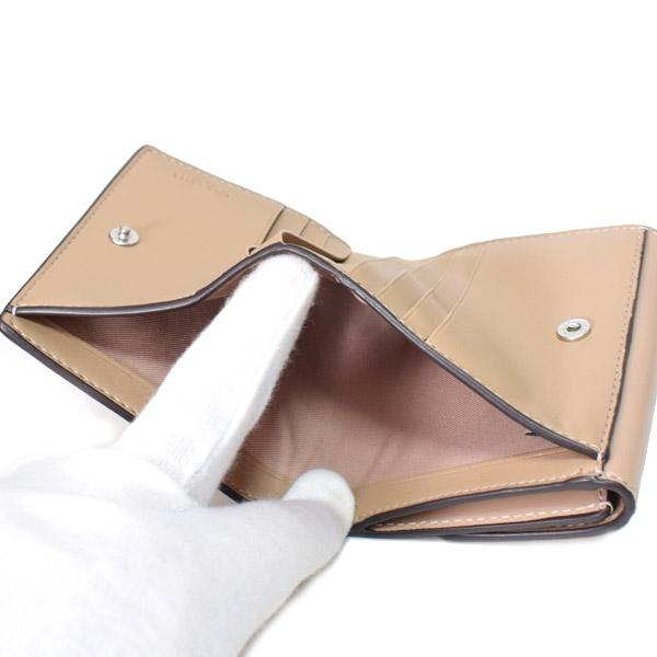 コーチ 財布 COACH カーフレザー スモール エライザ ロゴ ウォレット コンパクト 二つ折り財布 トープ CP254