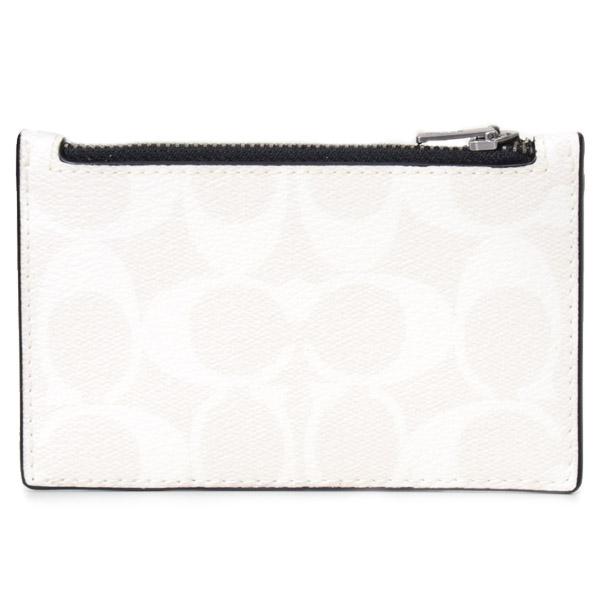 コーチ コインケース COACH コーティングキャンバス レザー シグネチャー ジップ カードケース コインケース 小銭入れ チャーク×ブラックマルチ C4281の通販は