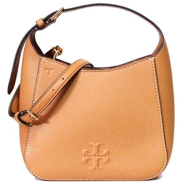 トリーバーチ バッグ TORY BURCH ぺブルレザー スモール バケット バケツ型 2way 斜め掛け ショルダー ハンドバッグ ティラミス 144690