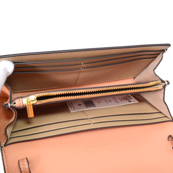 トリーバーチ バッグ TORY BURCH パテントレザー モノグラム ロゴ ウォレット 2way クラッチ クロスボディ 斜めがけ ショルダーバッグ クリーム【訳あり】136233