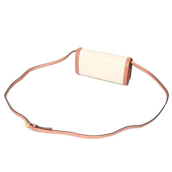 トリーバーチ バッグ TORY BURCH パテントレザー モノグラム ロゴ ウォレット 2way クラッチ クロスボディ 斜めがけ ショルダーバッグ クリーム【訳あり】136233