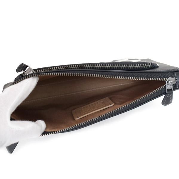 コーチ バッグ COACH コーティングキャンバス レザー シグネチャー ホールデン コインケース付き クロスボディ 斜め掛け ショルダーバッグ ブラック×チャーク CP192_4