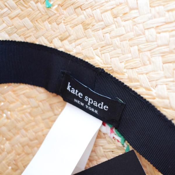 ケイトスペード 帽子 katespade 麦わら帽子 ストロー スロッシュ ストーン 刺? スイカ ウォーターメロン ハット 帽子 ナチュラル KS1003972_5